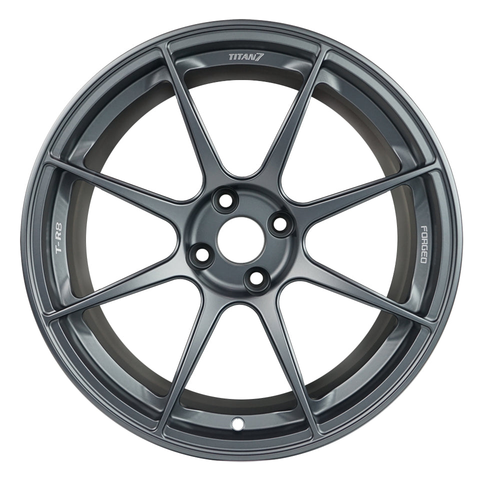 Titan 7 T-R8 (Sold Individual / Satin Titanium) - 17x9.0 / +45