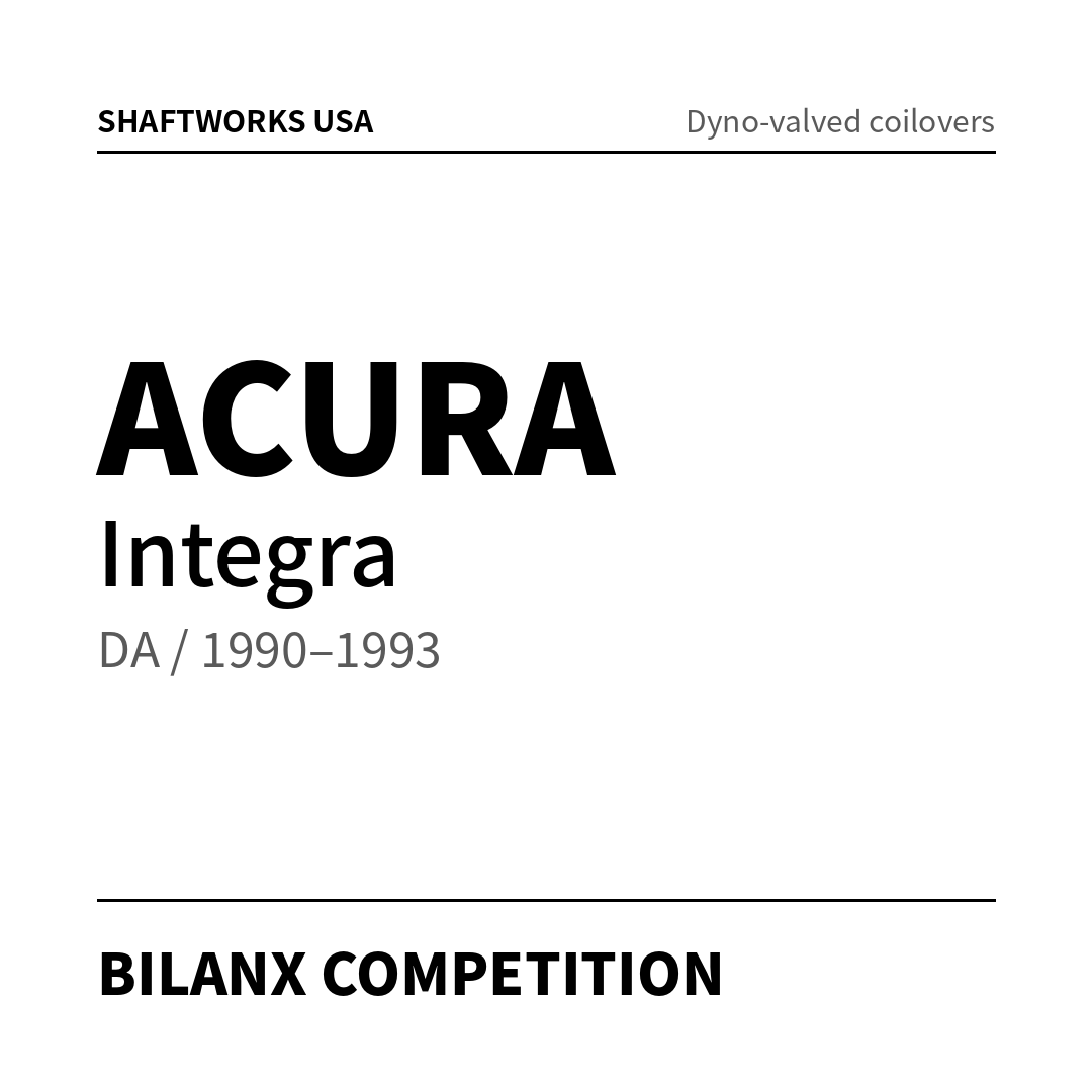 Bilanx Competition coilovers – Acura Integra DA / 1990–1993