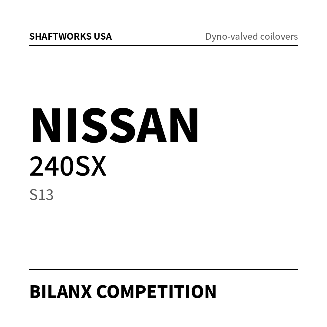 Bilanx Competition coilovers – Nissan 240SX S13