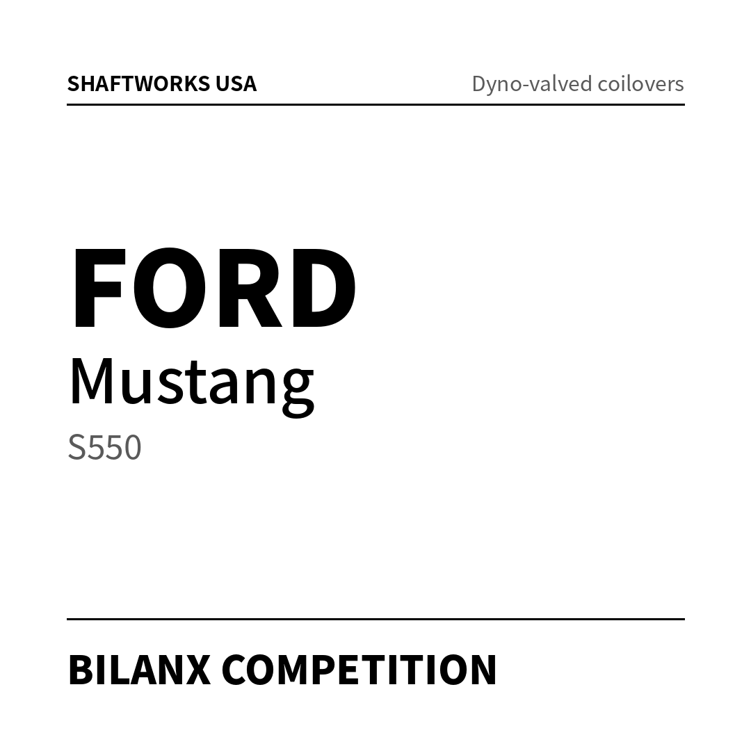 Bilanx Competition coilovers – Ford Mustang S550