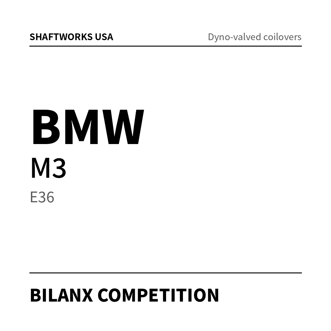 Bilanx Competition coilovers – BMW M3 E36