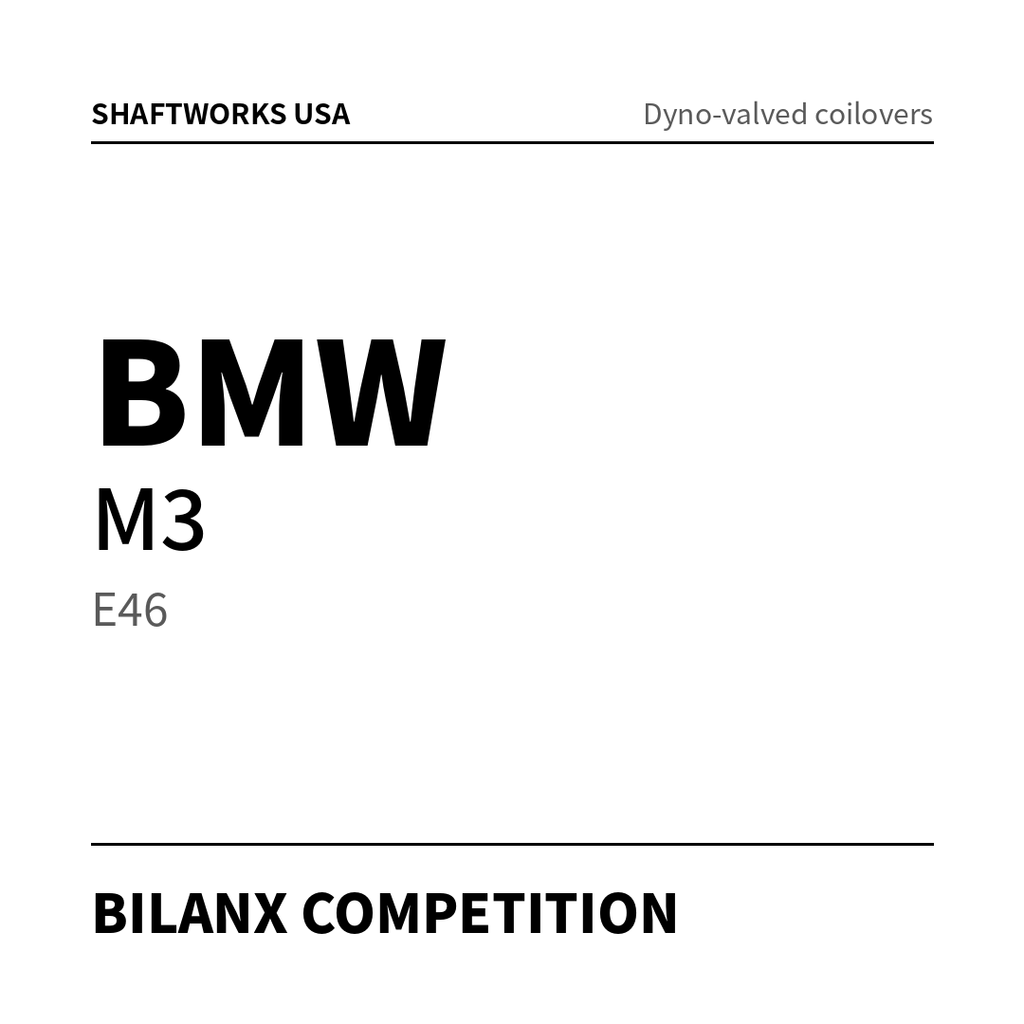 Bilanx Competition coilovers – BMW M3 E46