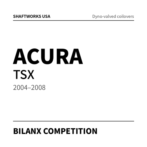 Bilanx Competition coilovers – Acura TSX 2004–2008