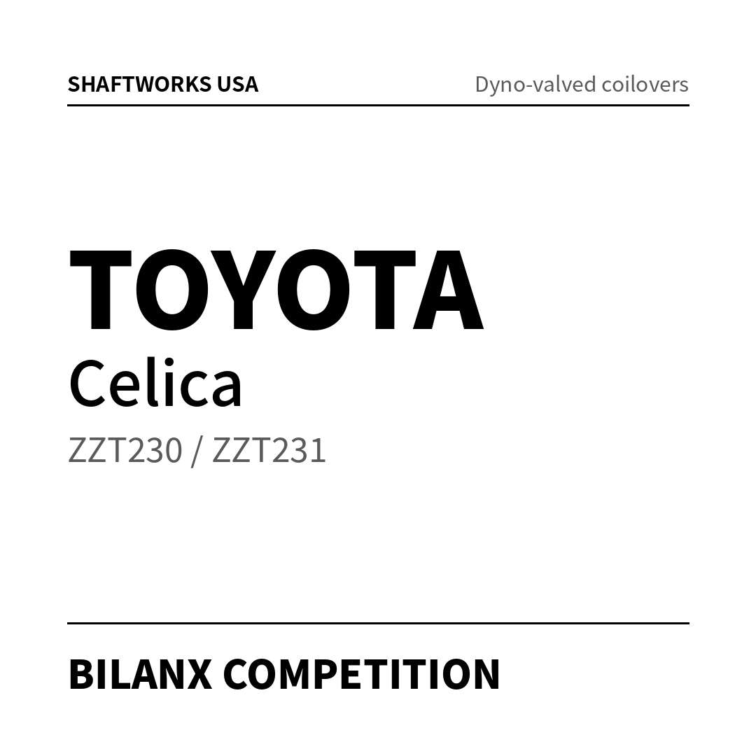 Bilanx Competition coilovers – Toyota Celica ZZT230 / ZZT231