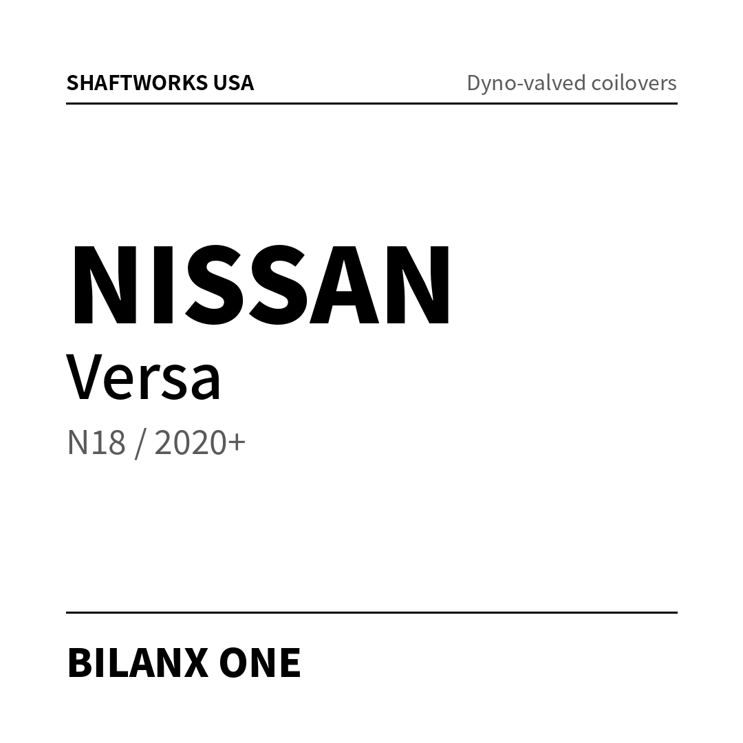 Bilanx ONE coilovers – Nissan Versa N18 / 2020+