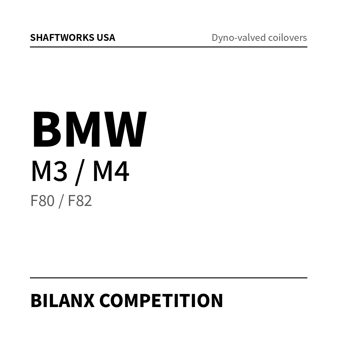 Bilanx Competition coilovers – BMW M3 / M4 F80 / F82