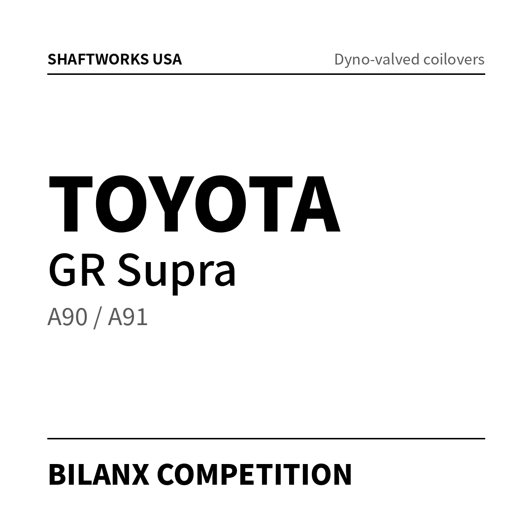Bilanx Competition coilovers – Toyota GR Supra A90 / A91