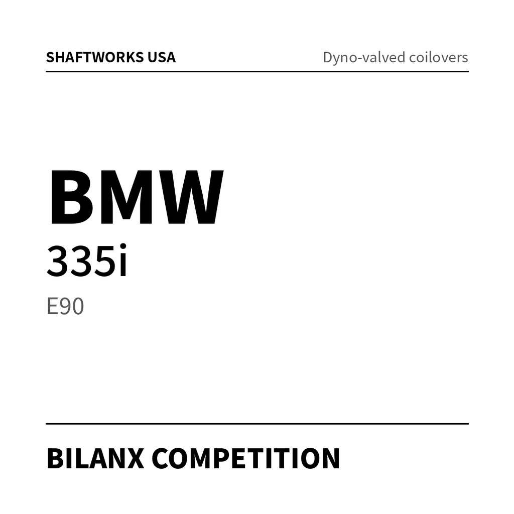 Bilanx Competition coilovers – BMW 335i E90
