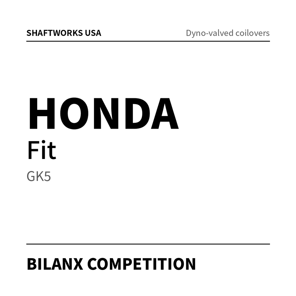 Bilanx Competition coilovers – Honda Fit GK5