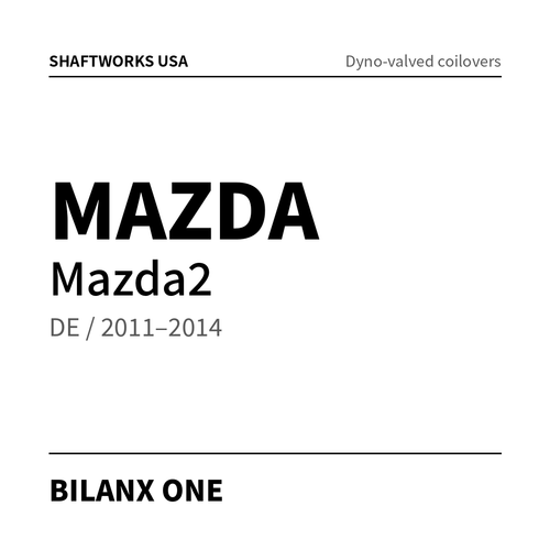 Bilanx ONE coilovers – Mazda Mazda2 DE / 2011–2014