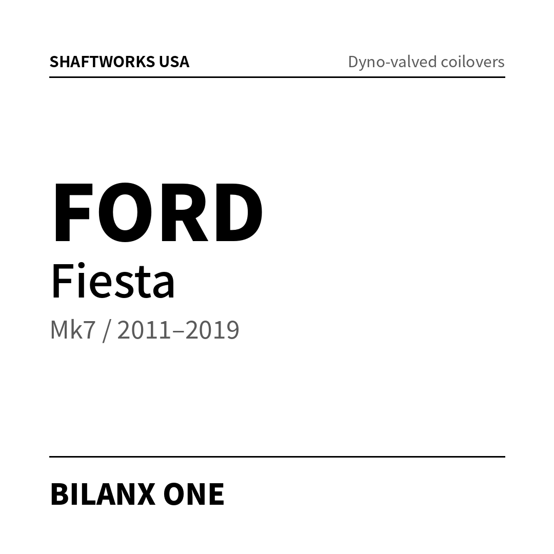 Bilanx ONE coilovers – Ford Fiesta Mk7 / 2011–2019