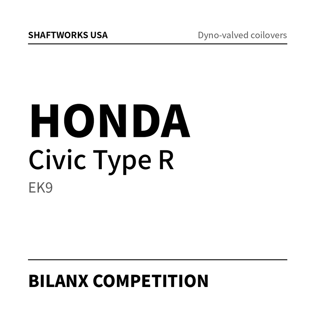 Bilanx Competition coilovers – Honda Civic Type R EK9