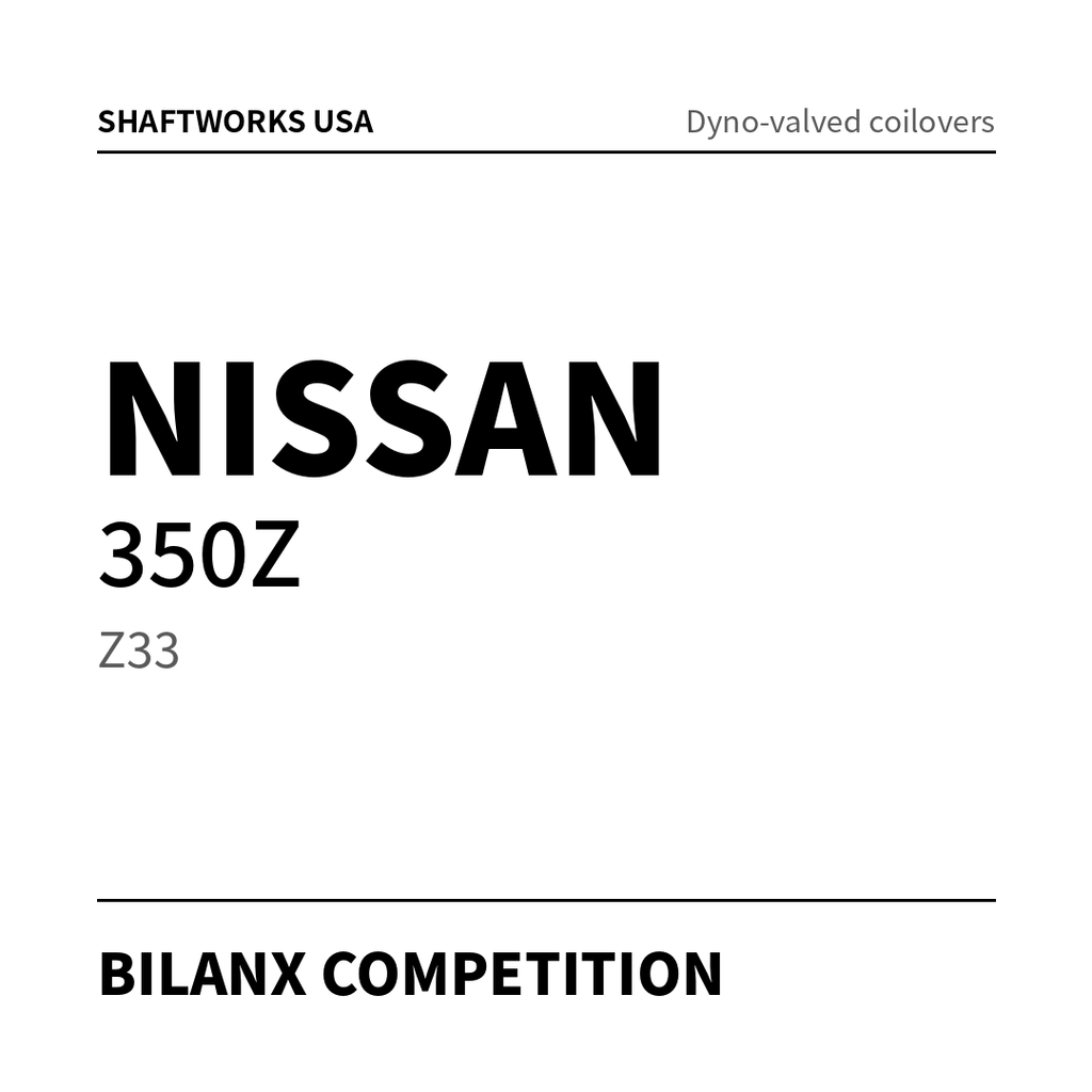 Bilanx Competition coilovers – Nissan 350Z Z33