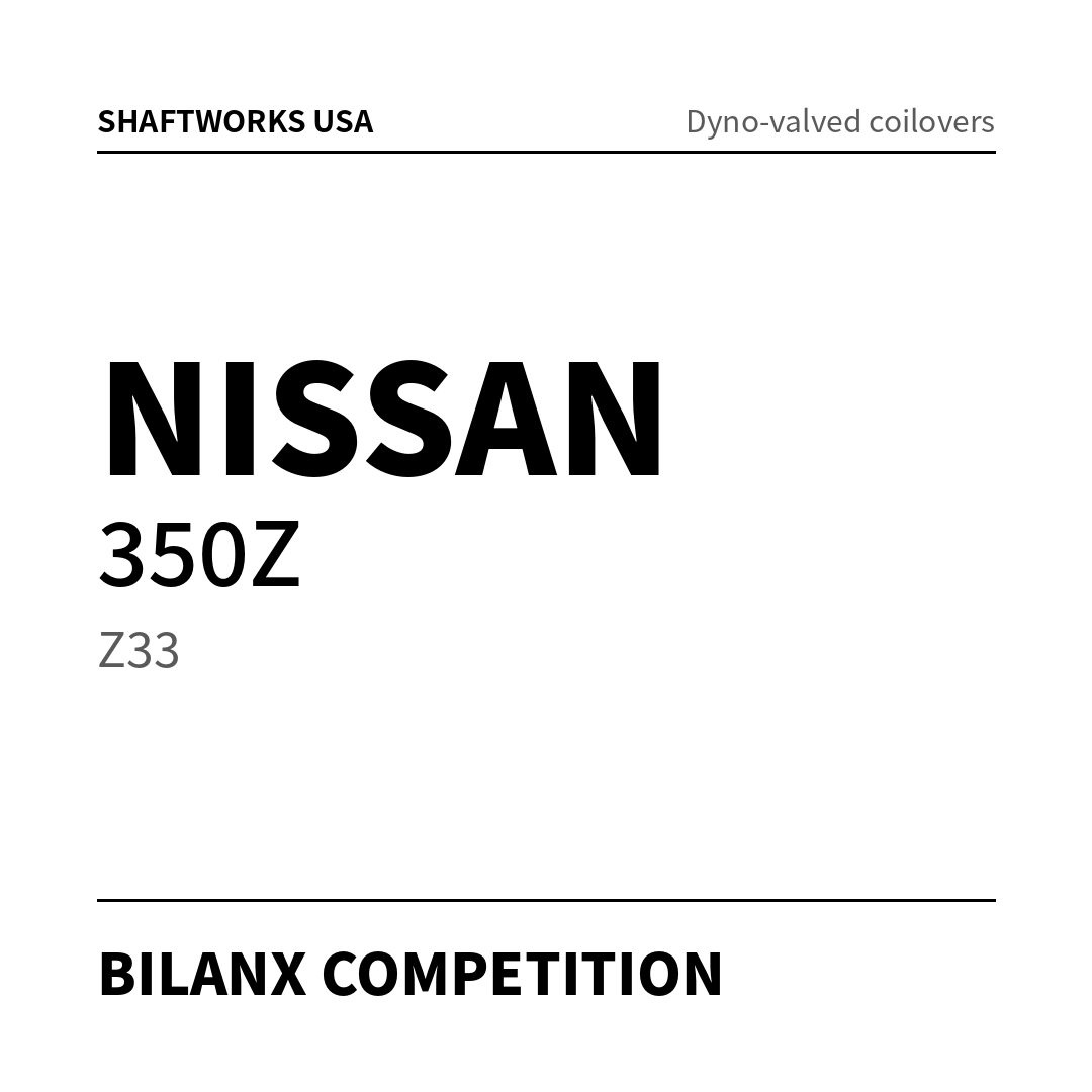 Bilanx Competition coilovers – Nissan 350Z Z33