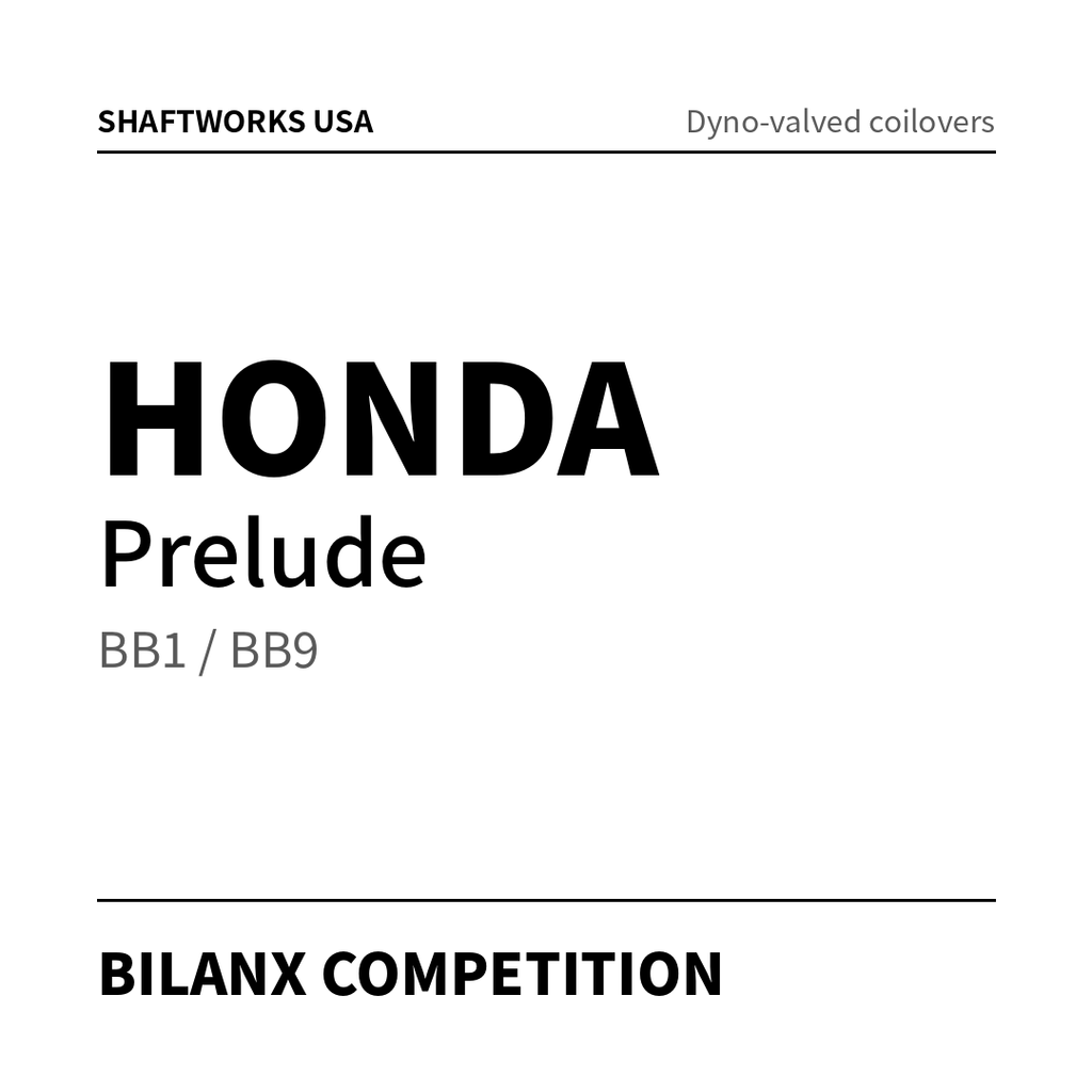 Bilanx Competition coilovers – Honda Prelude BB1 / BB9