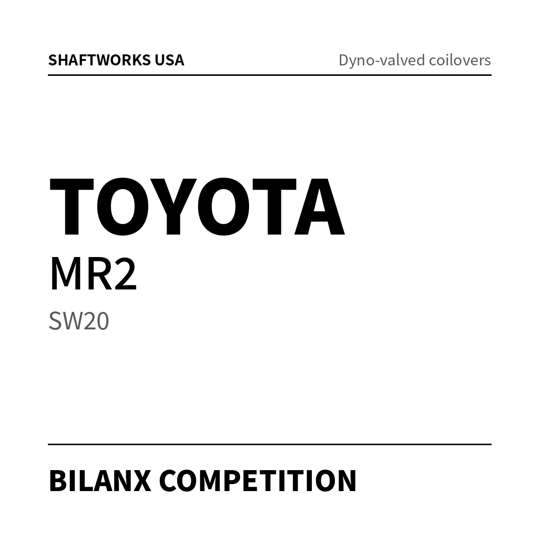 Bilanx Competition coilovers – Toyota MR2 SW20