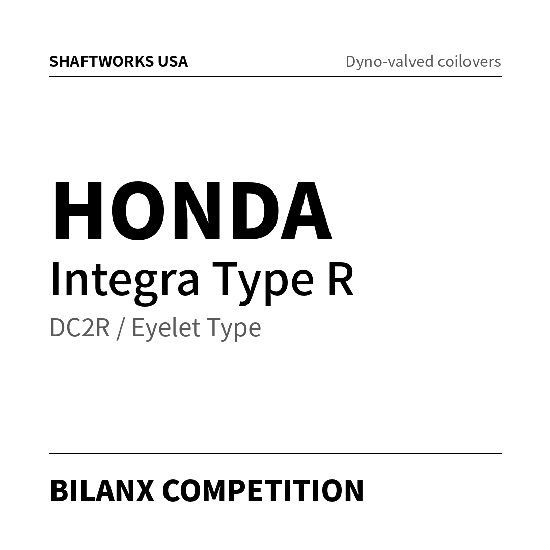 Bilanx Competition coilovers – Honda Integra Type R DC2R / Eyelet Type