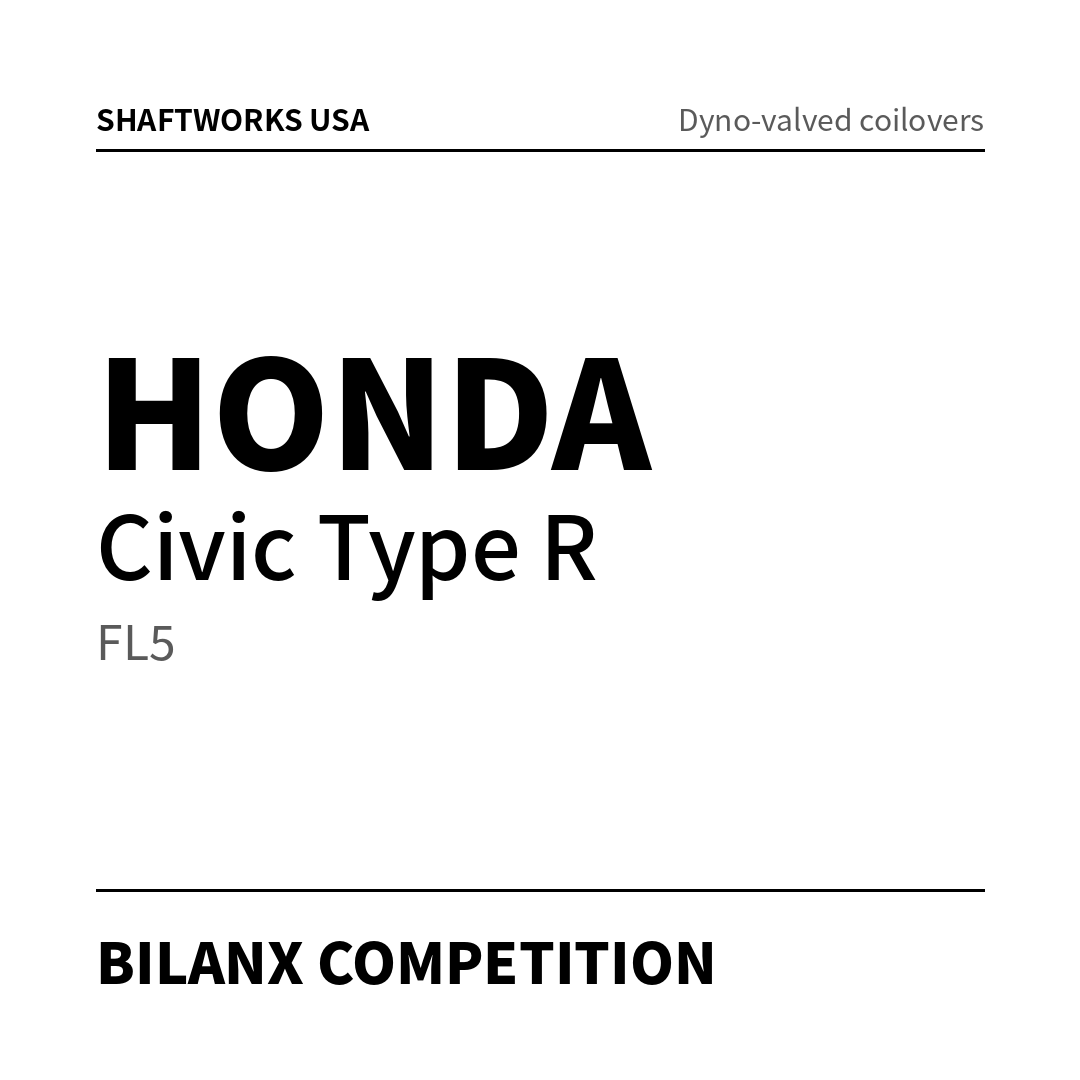 Bilanx Competition coilovers – Honda Civic Type R FL5