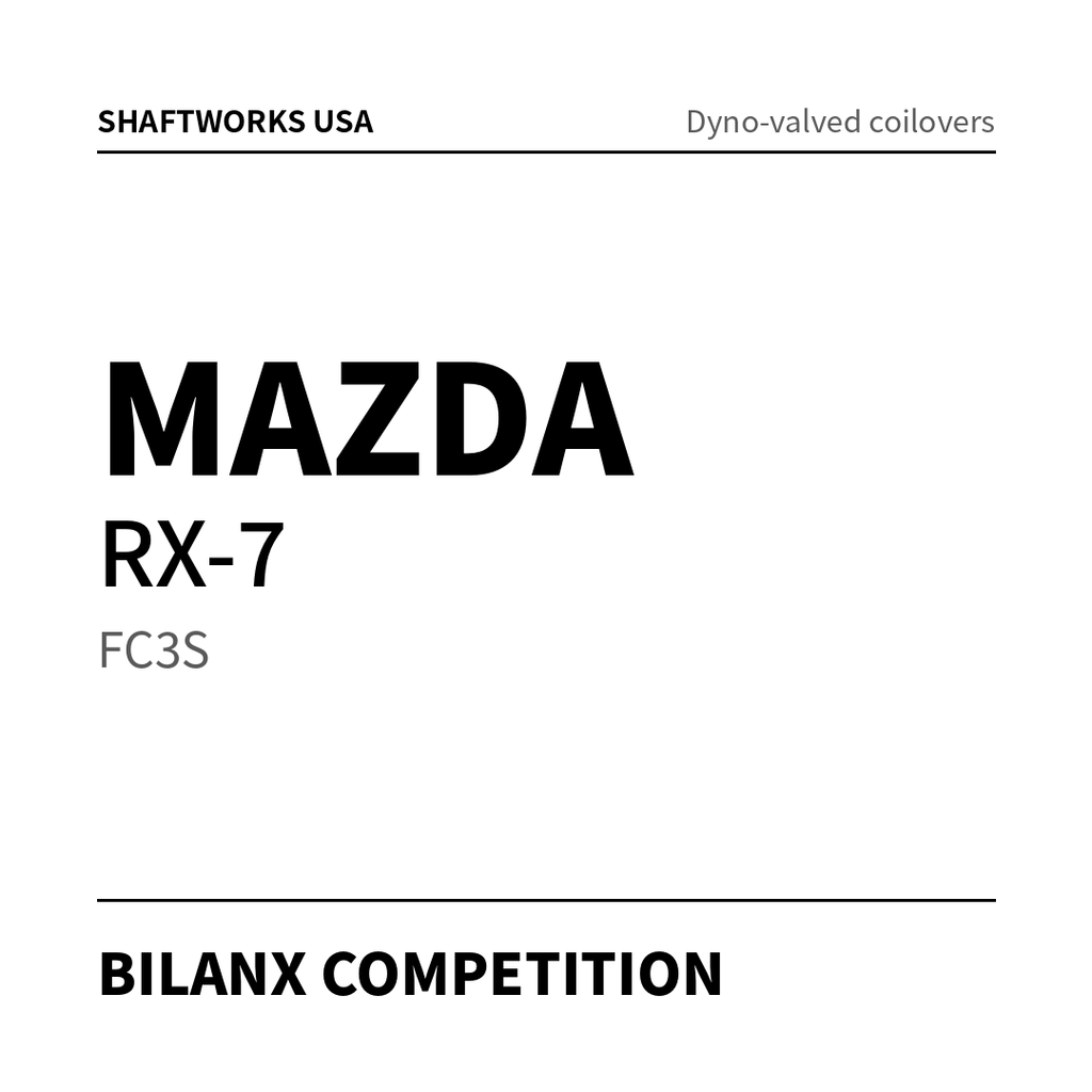 Bilanx Competition coilovers – Mazda RX-7 FC3S