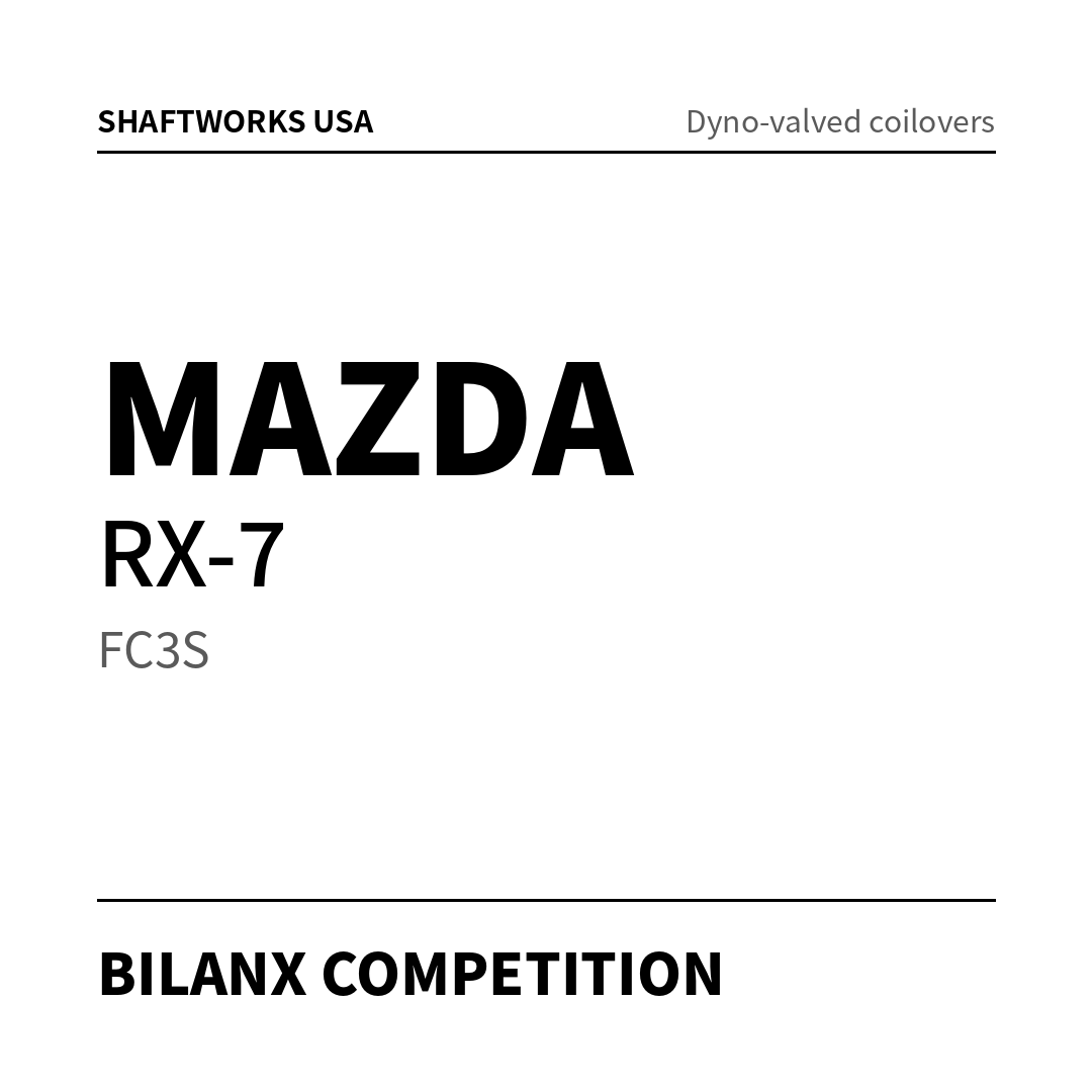 Bilanx Competition coilovers – Mazda RX-7 FC3S