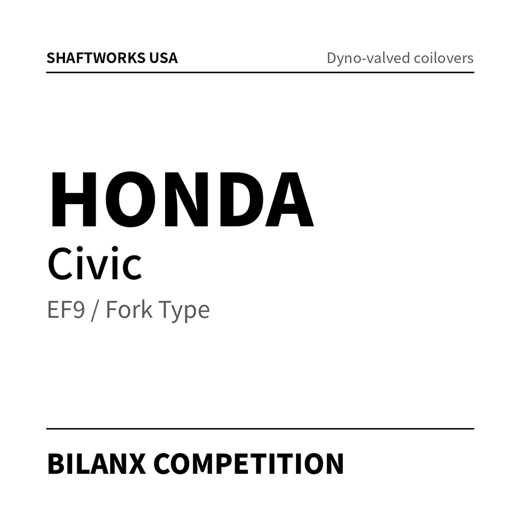Bilanx Competition coilovers – Honda Civic EF9 / Fork Type