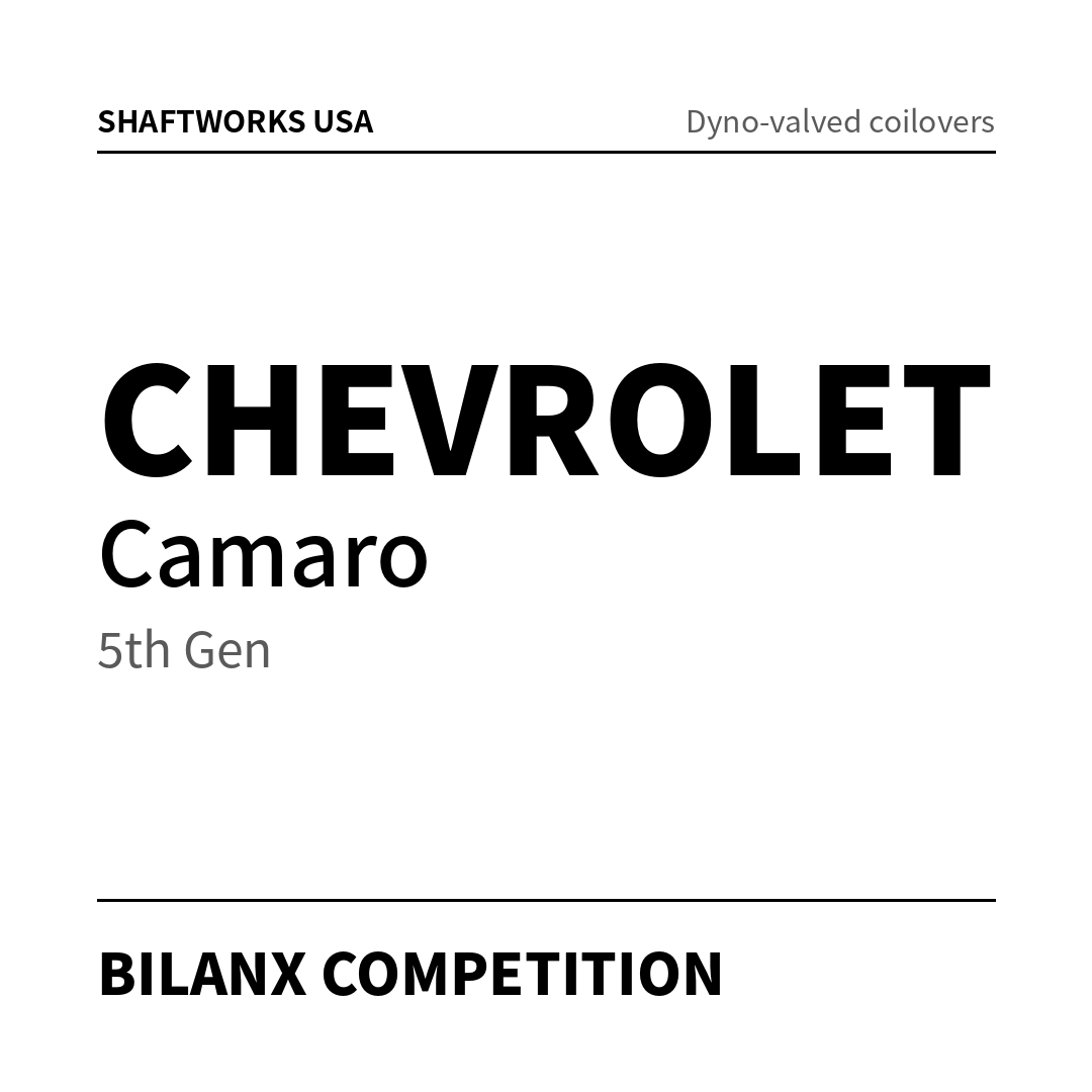 Bilanx Competition coilovers – Chevrolet Camaro 5th Gen