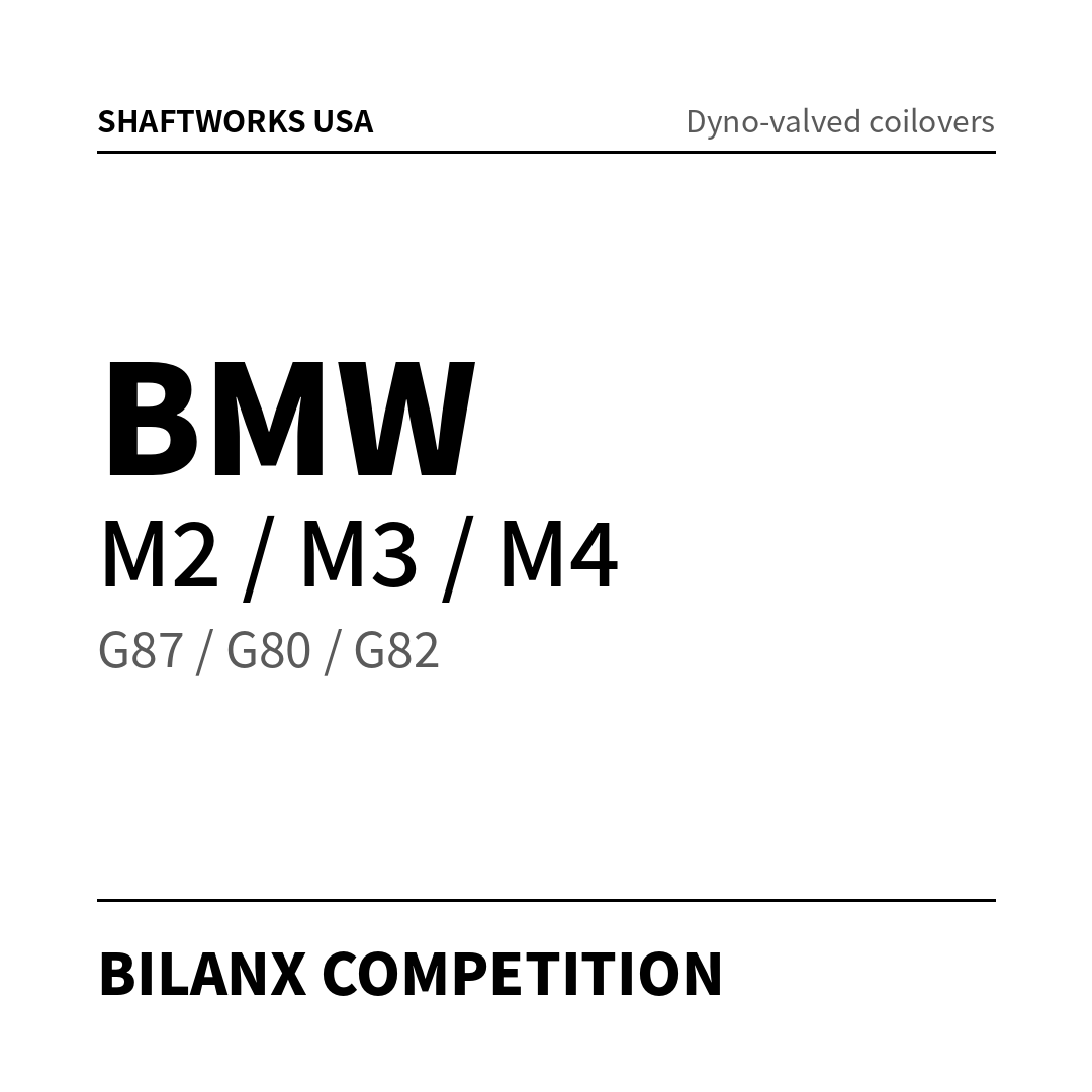 Bilanx Competition coilovers – BMW M2 / M3 / M4 G87 / G80 / G82