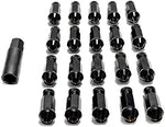 Muteki 32906B SR Series Black 12mm x 1.5mm SR48 Open End Lug Nut Set, (Set of 20)